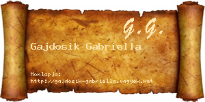 Gajdosik Gabriella névjegykártya